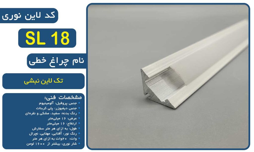 بهترین لاین نوری برای نبشی و قرنیز