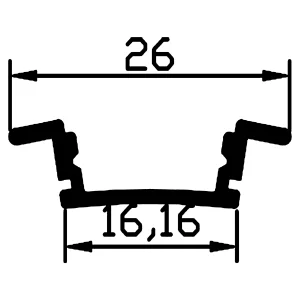 نقشه پروفیل کنافی کم عمق SL15